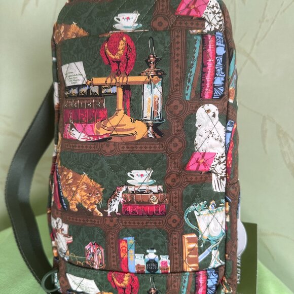 VERA BRADLEY HARRY POTTER LORMAN SLING BACKPACK:NWT HOGWARTS LIBRARY BAG #4 main image 4